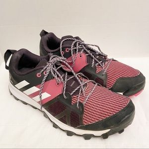 Adidas Sz 9.5 Womens Kanadia Black Pink Trail Running Shoes Sneakers